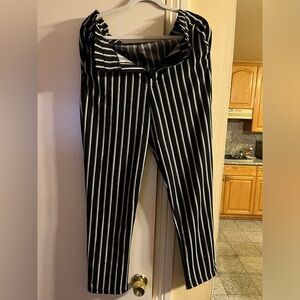 Black and white stripped bottoms